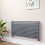 Ravello Dark Grey Anthracite Square Designer Radiator 585x1200mm Single Panel 3287 BTU