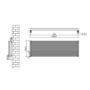 Ventura White Oval Unique Designer Radiator 455x1200mm Single Panel 2836 BTU