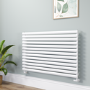 Sorrento White Oval Designer Radiator 767x1200mm Single Panel 3724 BTU