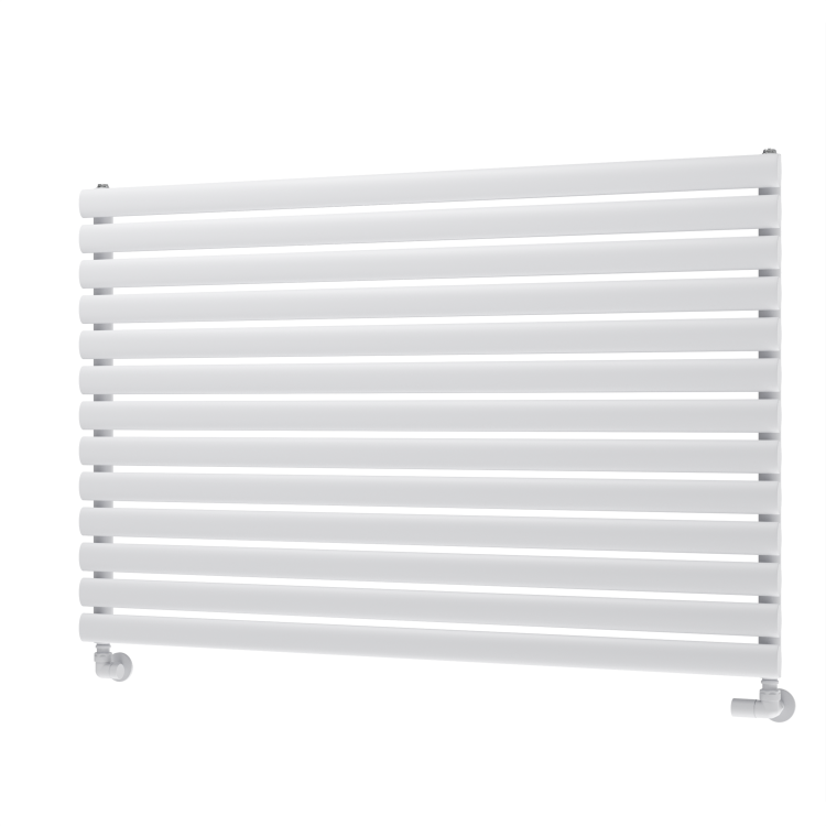 Sorrento White Oval Designer Radiator 767x1200mm Single Panel 3724 BTU
