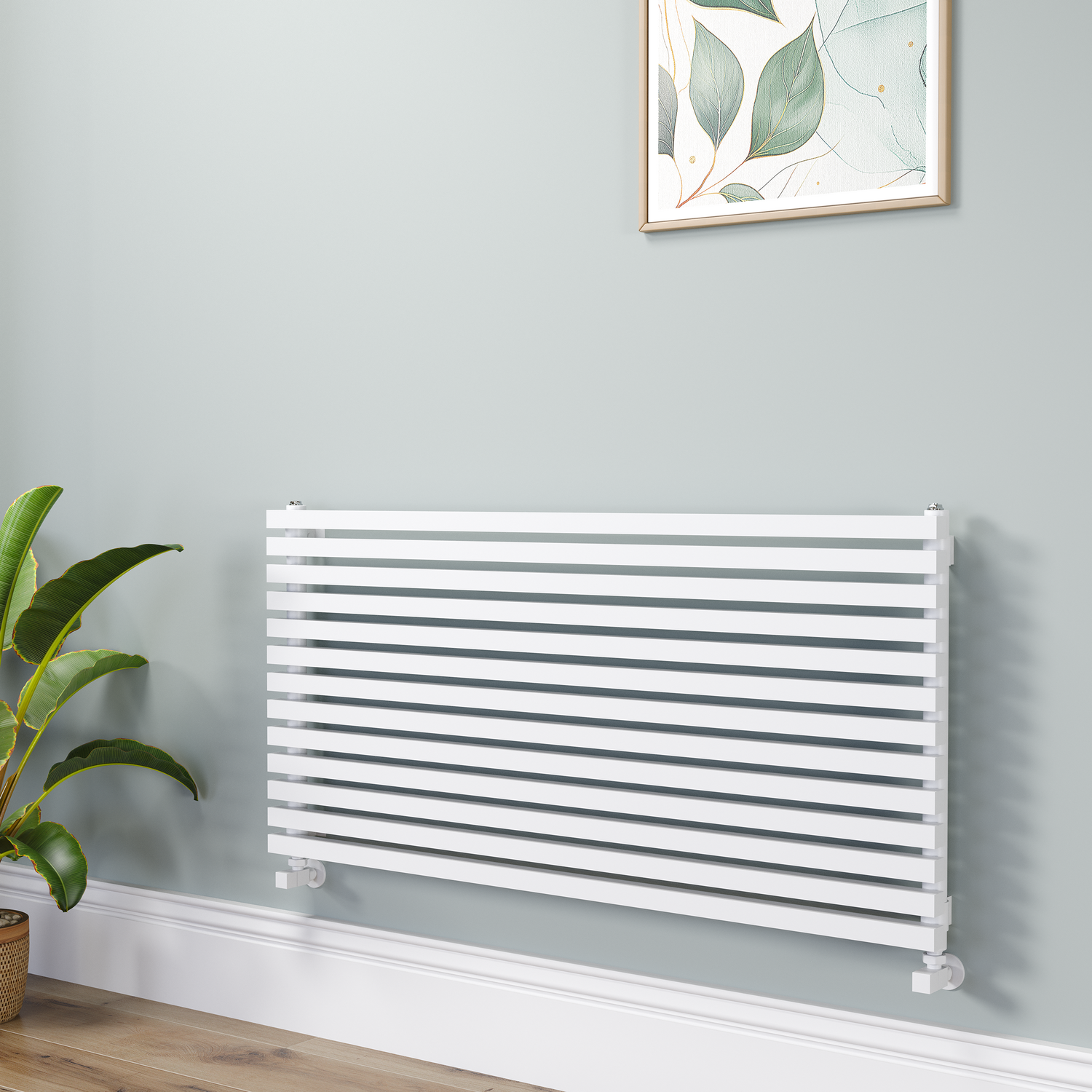 Square Designer Radiator 585x1200mm Single Panel 3287 BTU