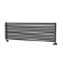 Ventura Midnight Black Oval Unique Designer Radiator 455x1400mm Single Panel 3420 BTU