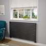 Sorrento Midnight Black Oval Designer Radiator 767x1400mm Single Panel 4311 BTU