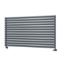 Sorrento Dark Grey Anthracite Oval Designer Radiator 767x1400mm Single Panel 4311 BTU