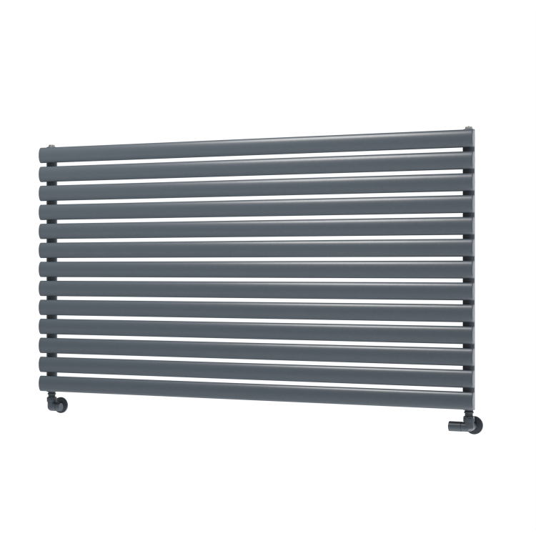 Sorrento Dark Grey Anthracite Oval Designer Radiator 767x1400mm Single Panel 4311 BTU