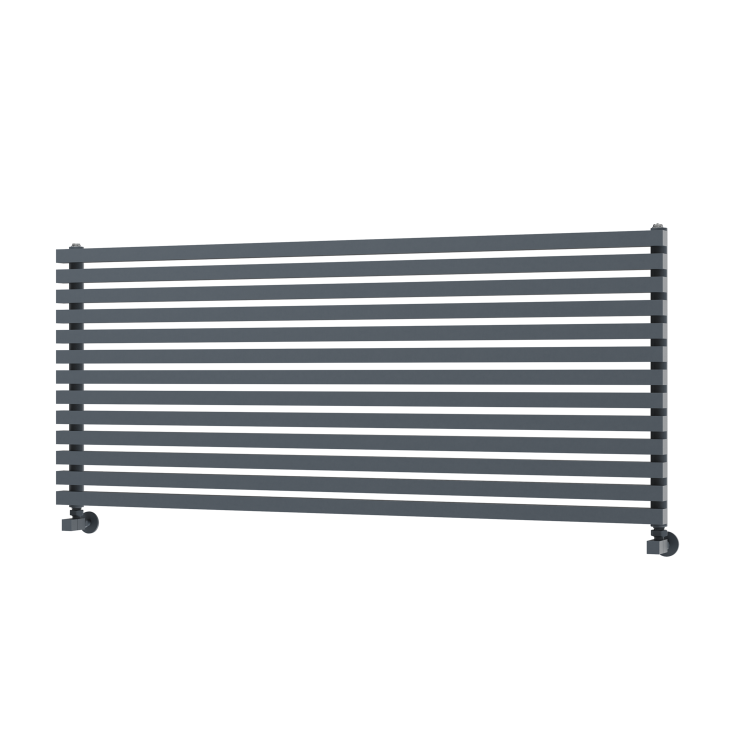 Ravello Dark Grey Anthracite Square Designer Radiator 585x1400mm Single Panel 3782 BTU