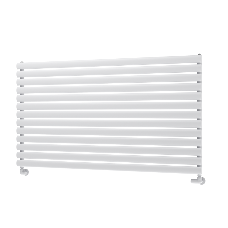 Sorrento White Oval Designer Radiator 767x1400mm Single Panel 4311 BTU