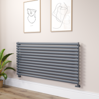 Sorrento Dark Grey Anthracite Oval Designer Radiator 767x1600mm Single Panel 4915 BTU
