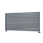 Sorrento Dark Grey Anthracite Oval Designer Radiator 767x1600mm Single Panel 4915 BTU