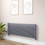 Ravello Dark Grey Anthracite Square Designer Radiator 585x1600mm Single Panel 4266 BTU
