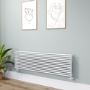 Ventura White Oval Unique Designer Radiator 455x1600mm Single Panel 4007 BTU