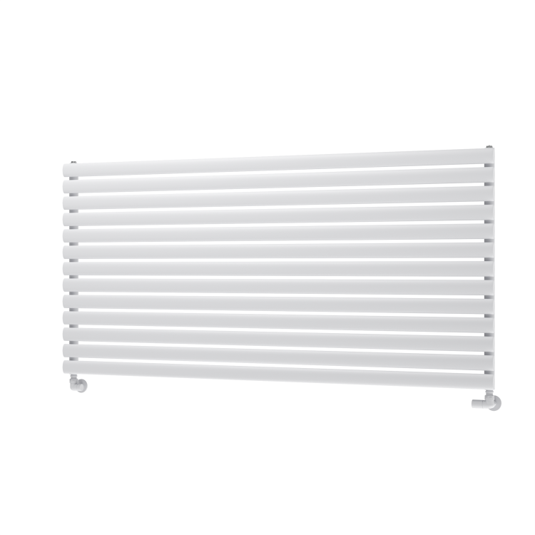 Sorrento White Oval Designer Radiator 767x1600mm Single Panel 4915 BTU
