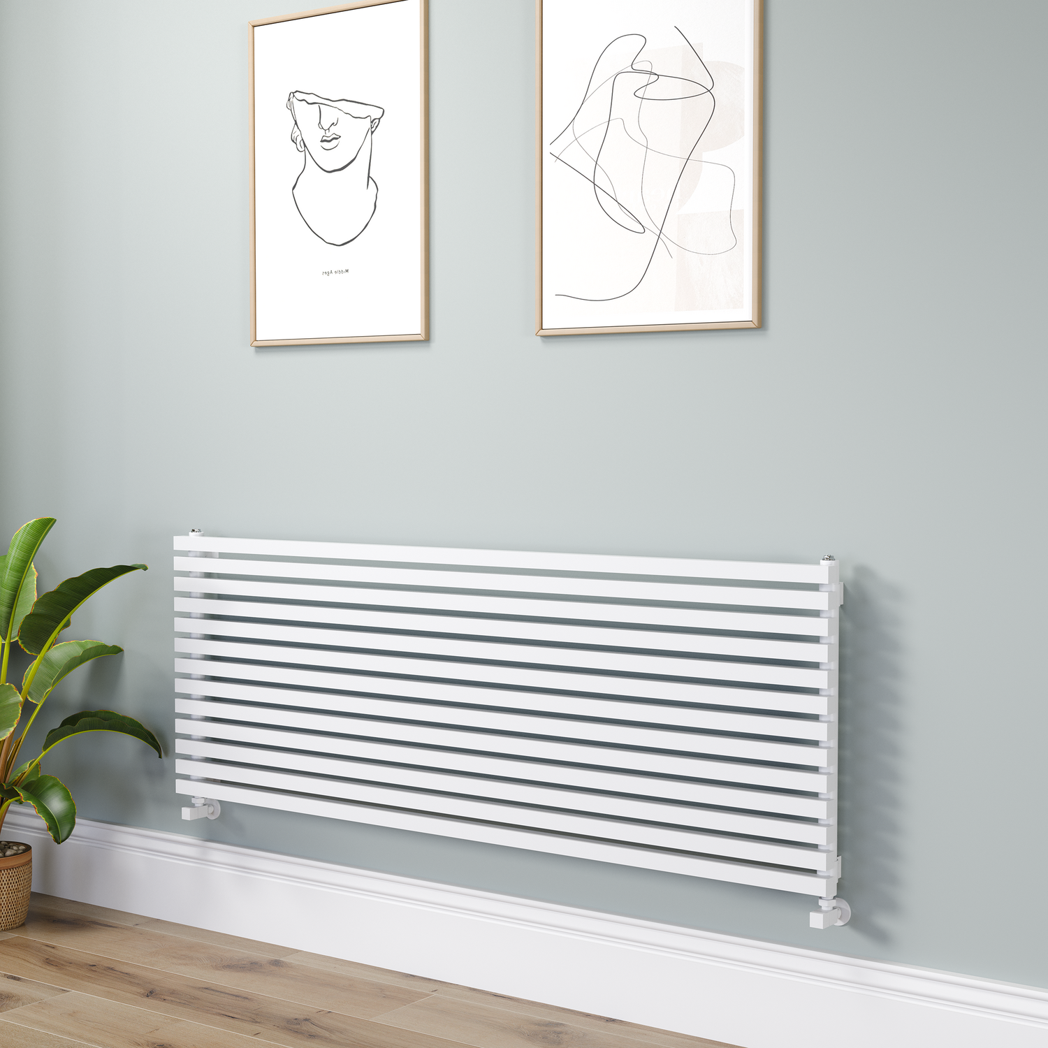 Square Designer Radiator 585x1600mm Single Panel 4266 BTU