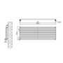 Ravello White Square Designer Radiator 585x1600mm Single Panel 4266 BTU