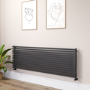 Ravello Midnight Black Square Designer Radiator 585x1800mm Single Panel 4744 BTU