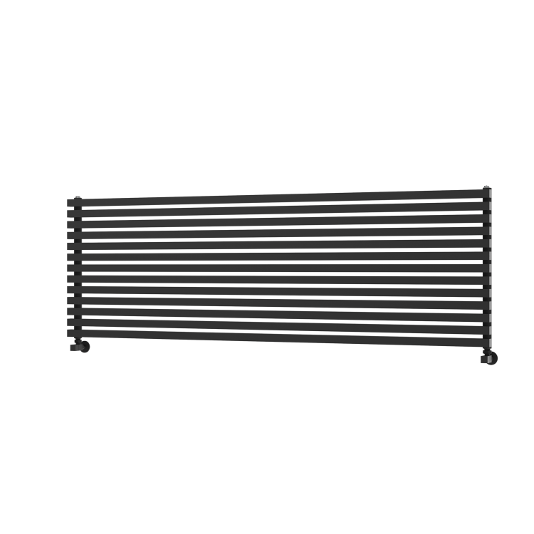 Ravello Midnight Black Square Designer Radiator 585x1800mm Single Panel 4744 BTU