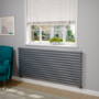 Sorrento Dark Grey Anthracite Oval Designer Radiator 767x1800mm Single Panel 5532 BTU