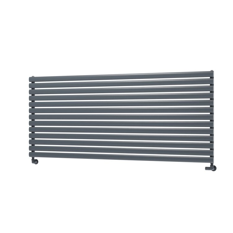 Sorrento Dark Grey Anthracite Oval Designer Radiator 767x1800mm Single Panel 5532 BTU