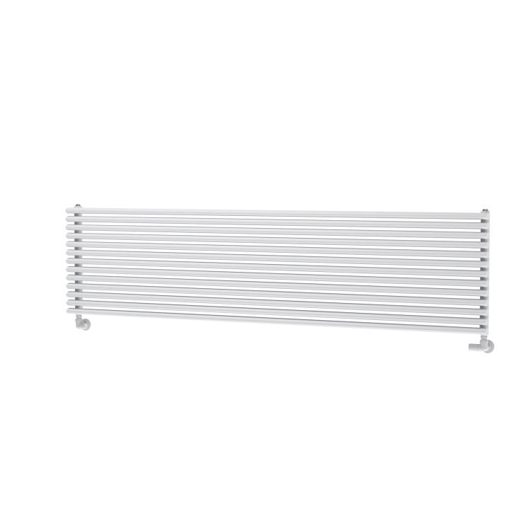Ventura White Oval Unique Designer Radiator 455x1800mm Single Panel 4594 BTU