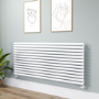 Sorrento White Oval Designer Radiator 767x1800mm Single Panel 5532 BTU