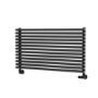 Ventura Midnight Black Oval Unique Designer Radiator 455x800mm Single Panel 1887 BTU
