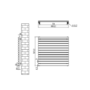 Sorrento Midnight Black Oval Designer Radiator 767x800mm Single Panel 2577 BTU