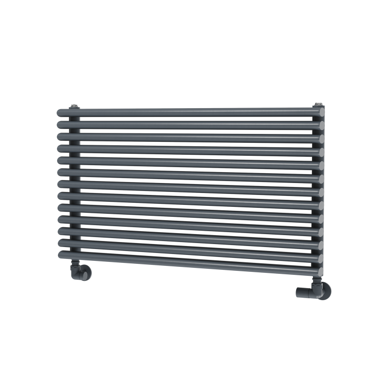 Ventura Dark Grey Anthracite Oval Unique Designer Radiator 455x800mm Single Panel 1887 BTU