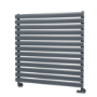 Sorrento Dark Grey Anthracite Oval Designer Radiator 767x800mm Single Panel 2577 BTU