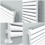 Sorrento White Oval Designer Radiator 767x800mm Single Panel 2577 BTU