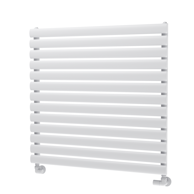 Sorrento White Oval Designer Radiator 767x800mm Single Panel 2577 BTU