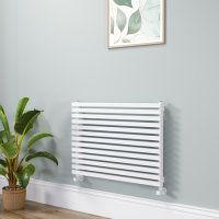 Ravello White Square Designer Radiator 585x800mm Single Panel 2276 BTU