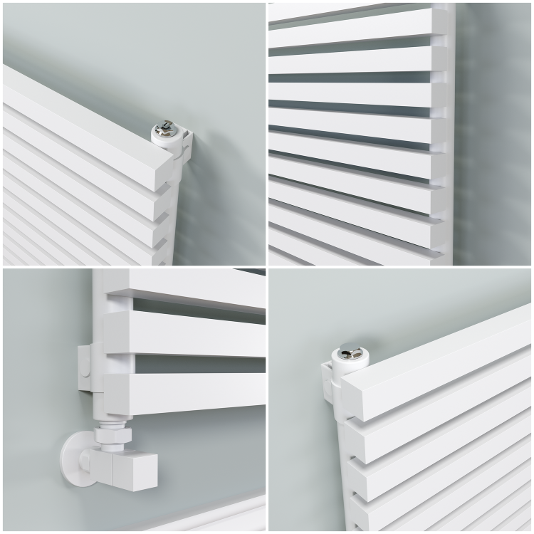 Ravello White Square Designer Radiator 585x800mm Single Panel 2276 BTU