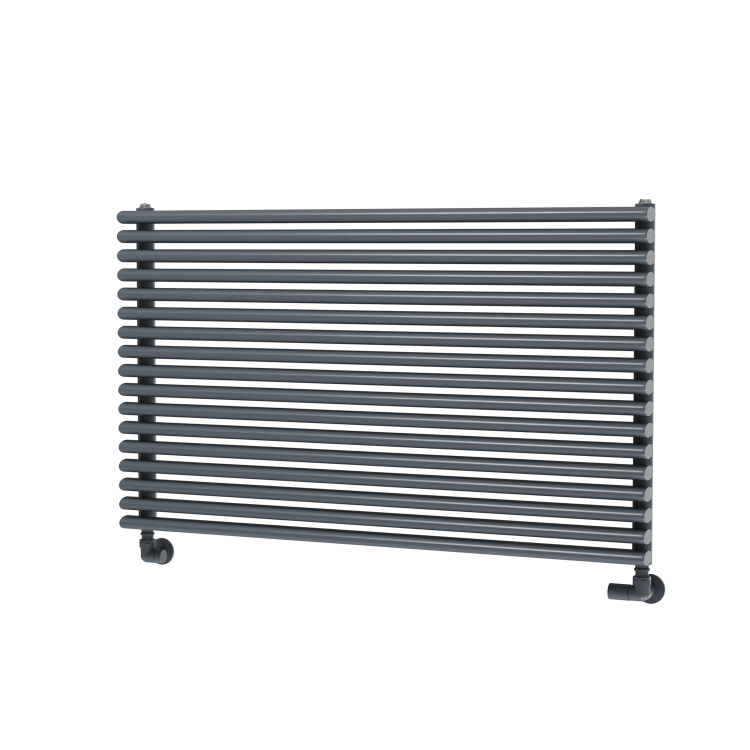 Ventura Dark Grey Anthracite Oval Unique Designer Radiator 595x1000mm Single Panel 3072 BTU