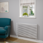 Ventura White Oval Unique Designer Radiator 595x1000mm Single Panel 3072 BTU