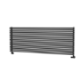 Ventura Midnight Black Oval Unique Designer Radiator 595x1600mm Single Panel 5212 BTU
