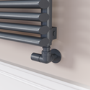 Ventura Dark Grey Anthracite Oval Unique Designer Radiator 595x1800mm Single Panel 5928 BTU