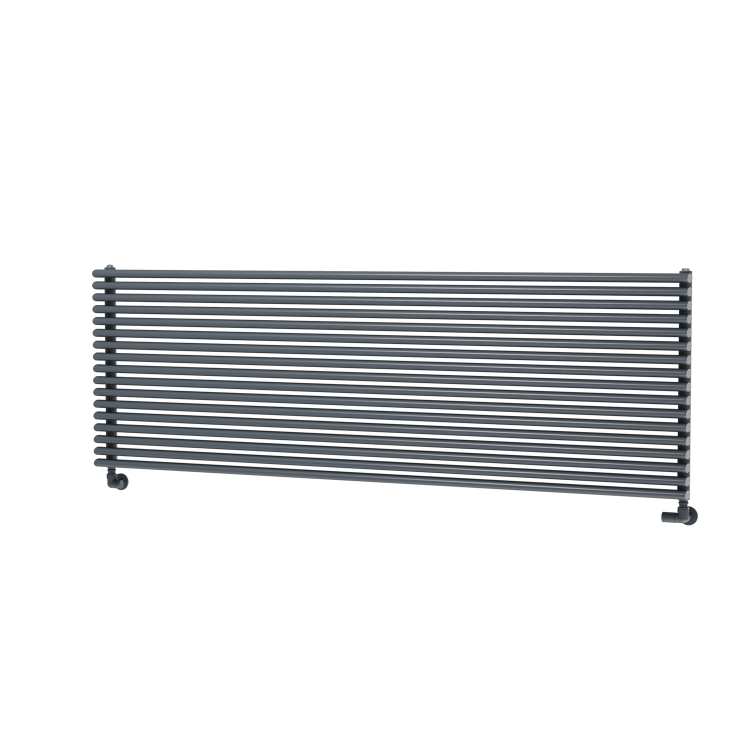 Ventura Dark Grey Anthracite Oval Unique Designer Radiator 595x1800mm Single Panel 5928 BTU
