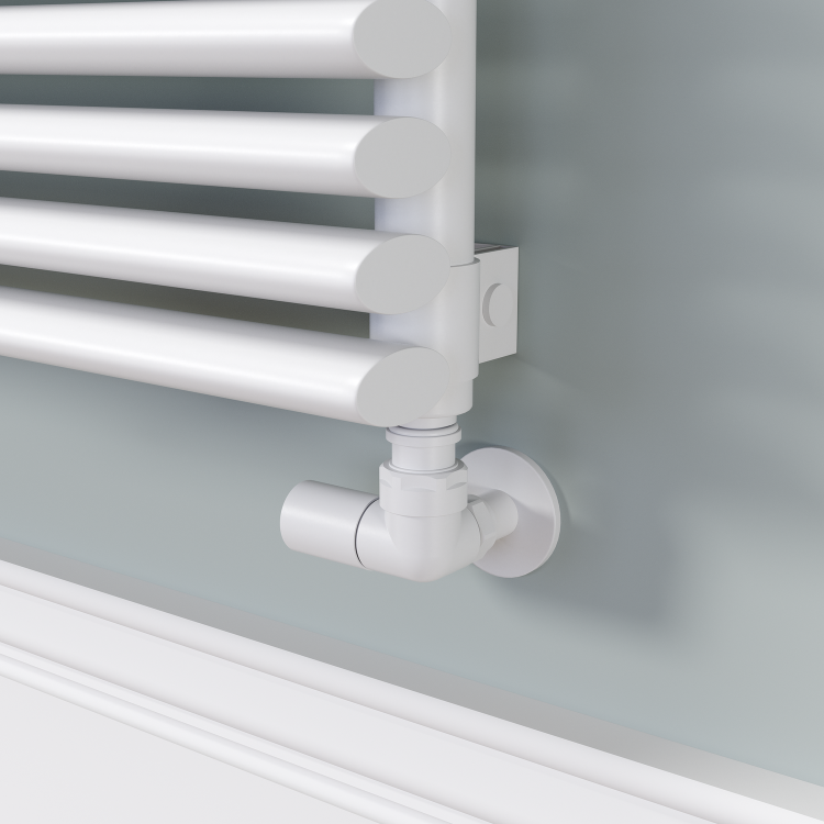 Ventura White Oval Unique Designer Radiator 595x1800mm Single Panel 5928 BTU