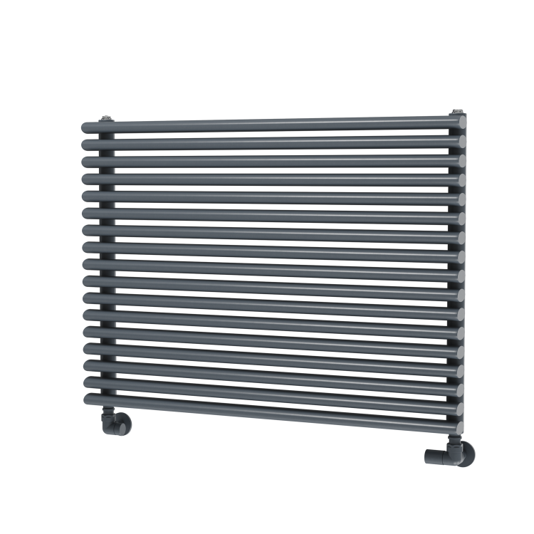 Ventura Dark Grey Anthracite Oval Unique Designer Radiator 595x800mm Single Panel 2386 BTU