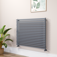 Ravello Dark Grey Anthracite Square Designer Radiator 810x1000mm Single Panel 3860 BTU