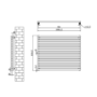 Ravello White Square Designer Radiator 810x1000mm Single Panel 3860 BTU