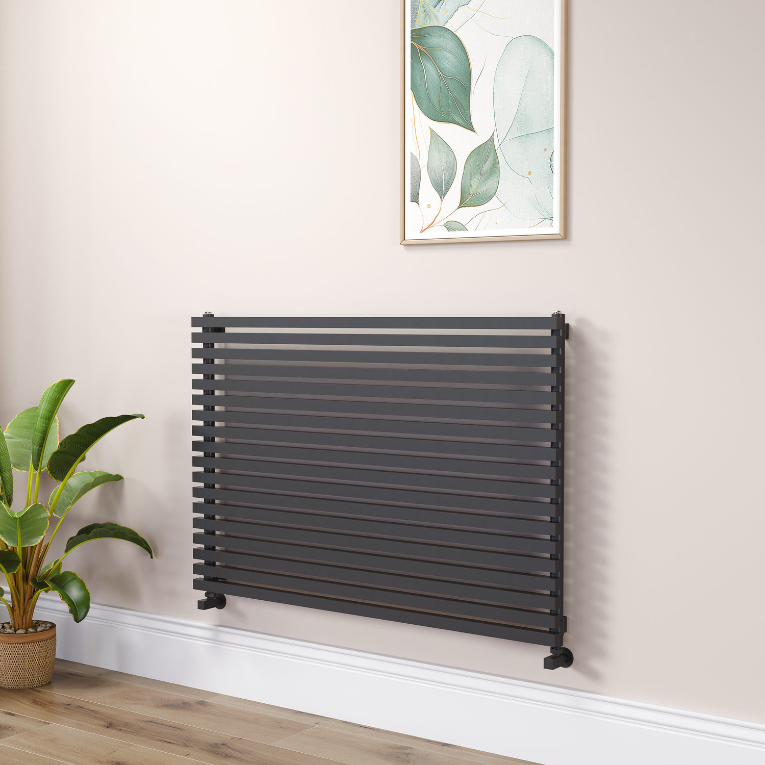 Midnight Square Designer Radiator 810x1200mm Single Panel 4553 BTU