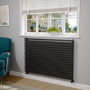 Ravello Midnight Black Square Designer Radiator 810x1200mm Single Panel 4553 BTU
