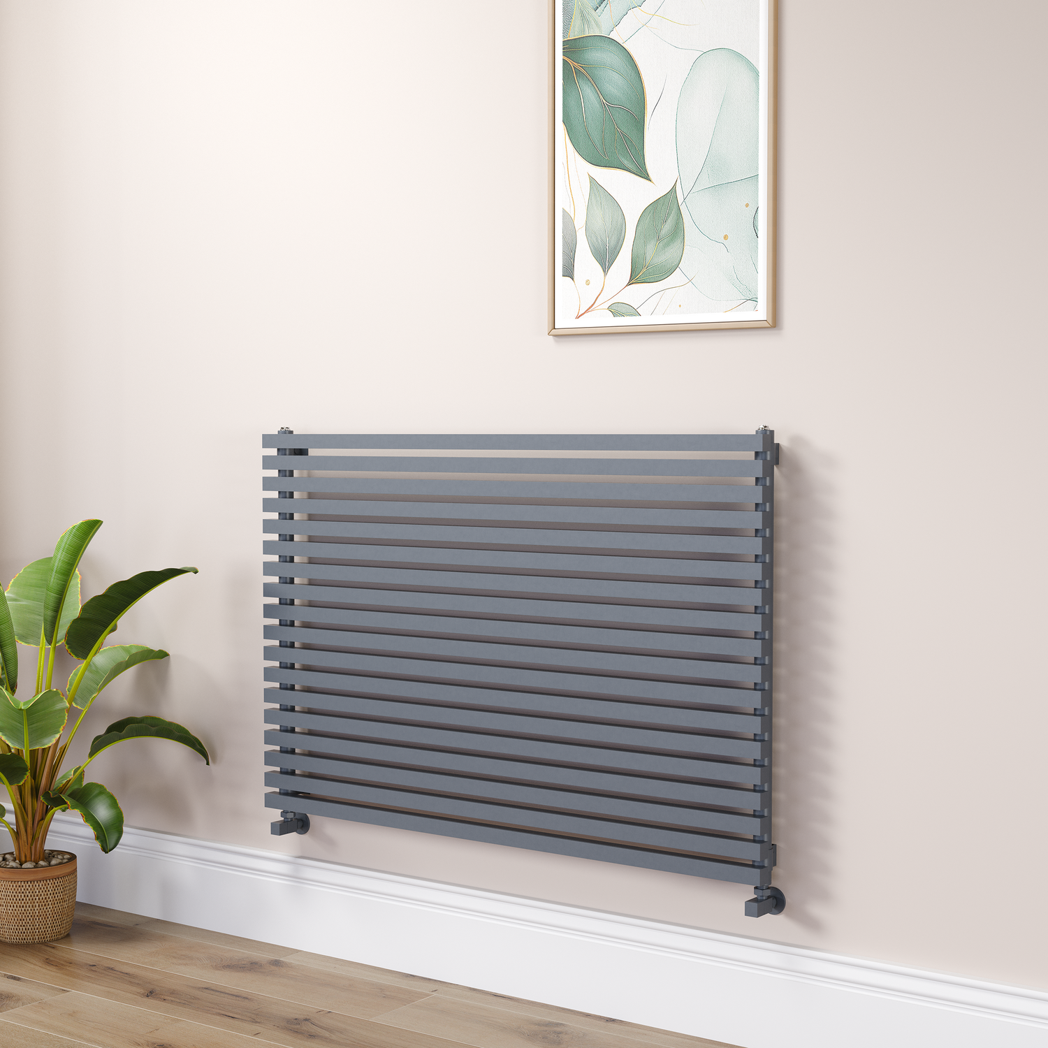Dark Grey Anthracite Square Designer Radiator 810x1200mm Single Panel 4553 BTU