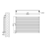 Ravello White Square Designer Radiator 810x1200mm Single Panel 4553 BTU