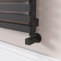 Ravello Midnight Black Square Designer Radiator 810x1400mm Single Panel 5235 BTU