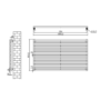 Ravello Dark Grey Anthracite Square Designer Radiator 810x1400mm Single Panel 5235 BTU