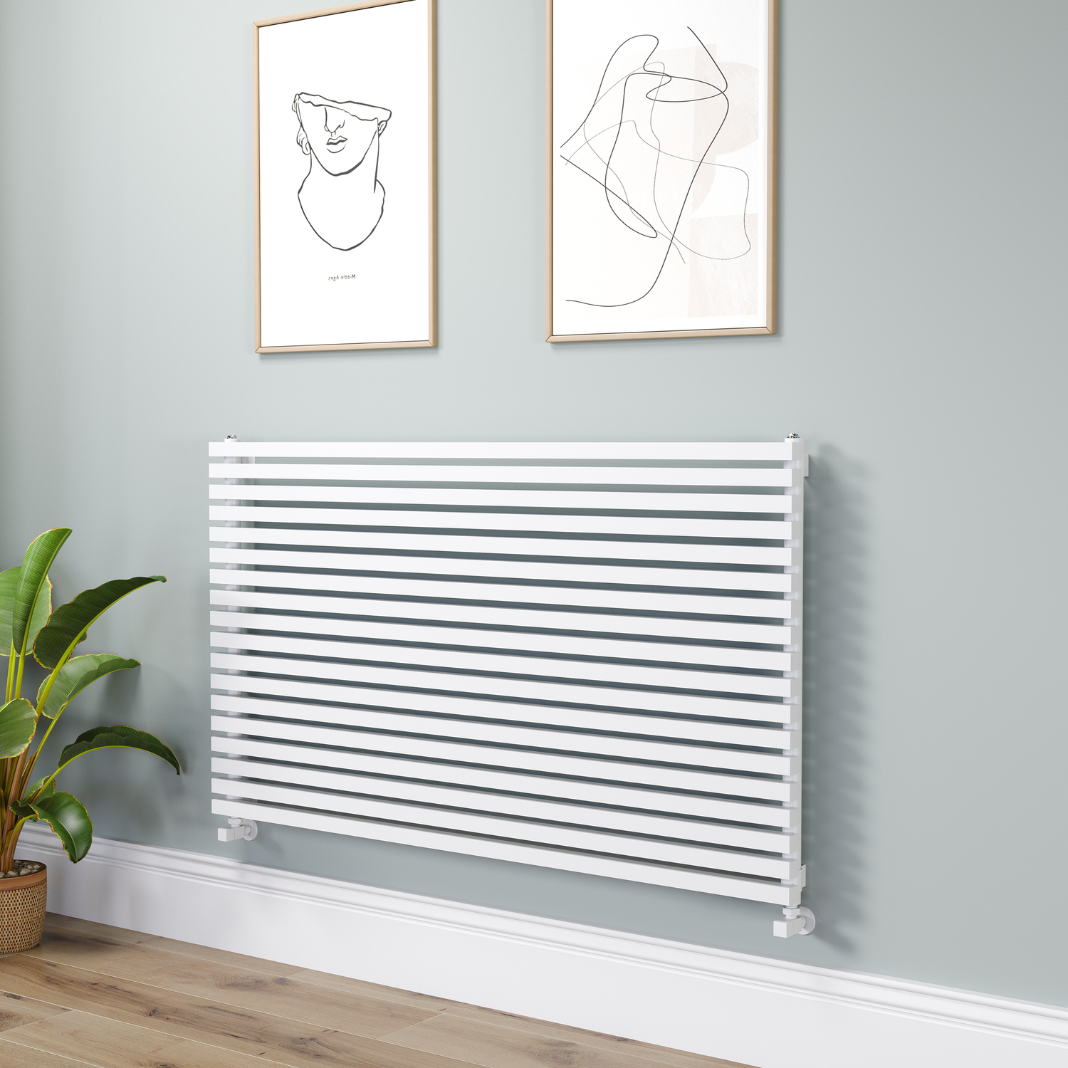 Square Designer Radiator 810x1400mm Single Panel 5235 BTU