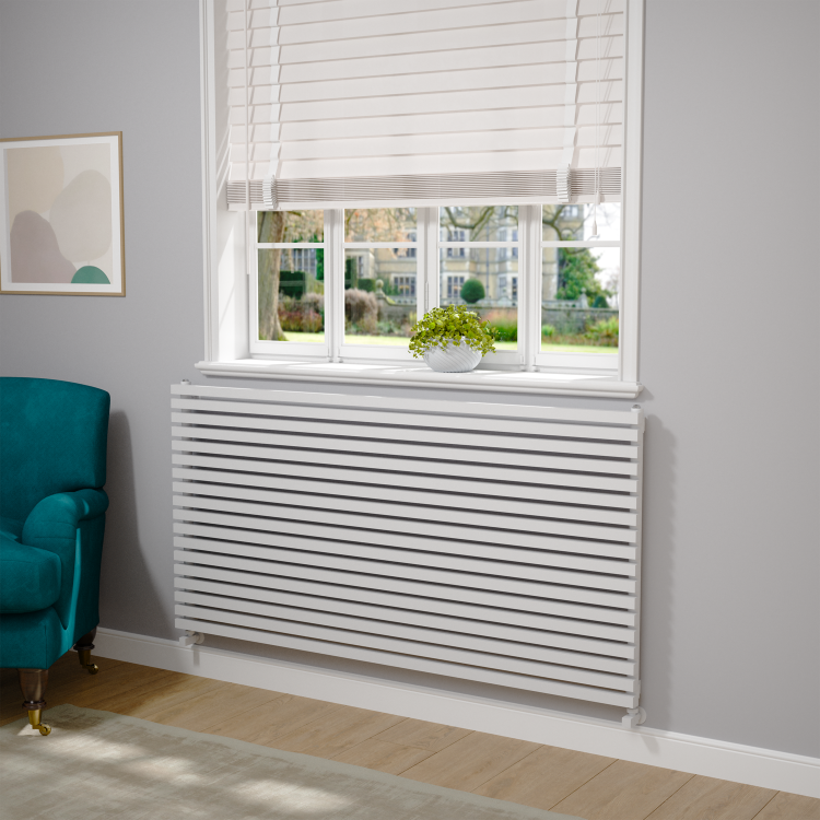 Ravello White Square Designer Radiator 810x1600mm Single Panel 5908 BTU