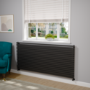 Ravello Midnight Black Square Designer Radiator 810x1800mm Single Panel 6570 BTU